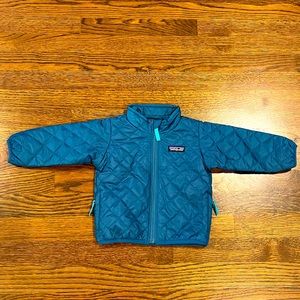 NWT Patagonia Baby Boys Nano Puff Jacket in Deep Sea Blue, Size 6-12 Months